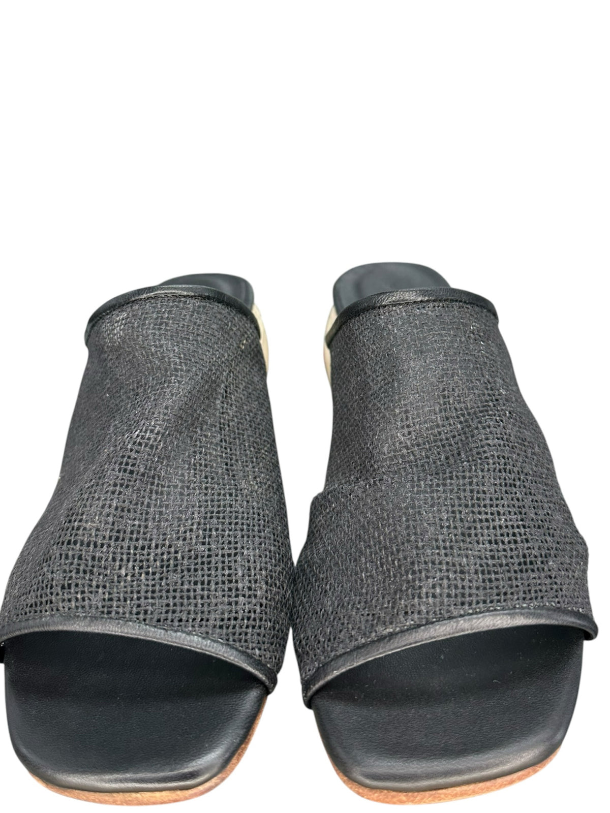 Huma Blanco Black Mesh Milla Mule Sandals SIze 38