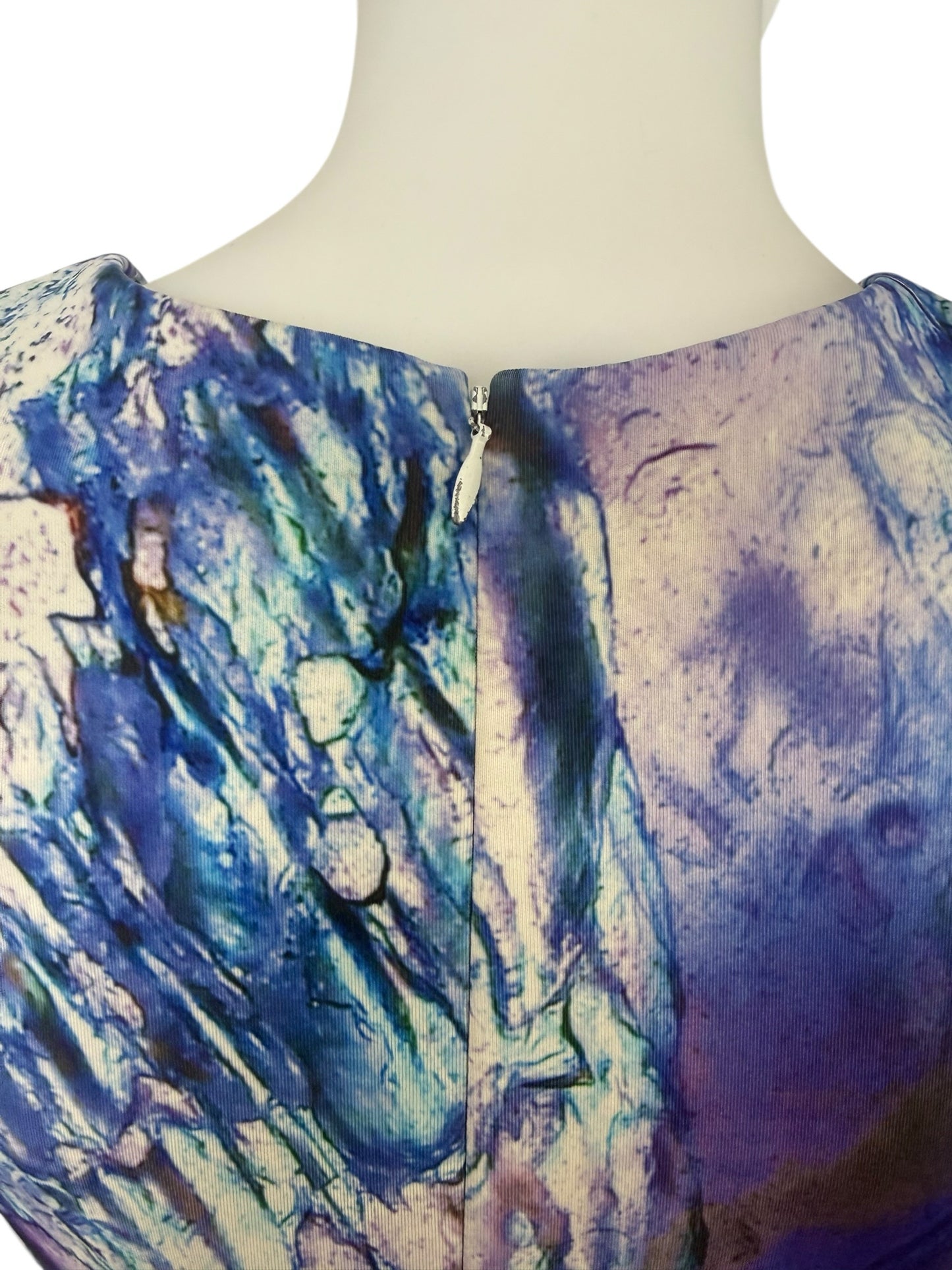 Gabriella Cadena Purple Marbled Over Cocktail Dress Size 4