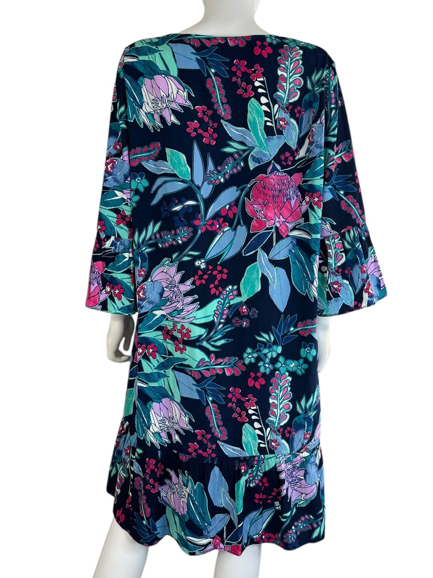 Chico's NWT Brilliant Blooms Midi Dress Size XL