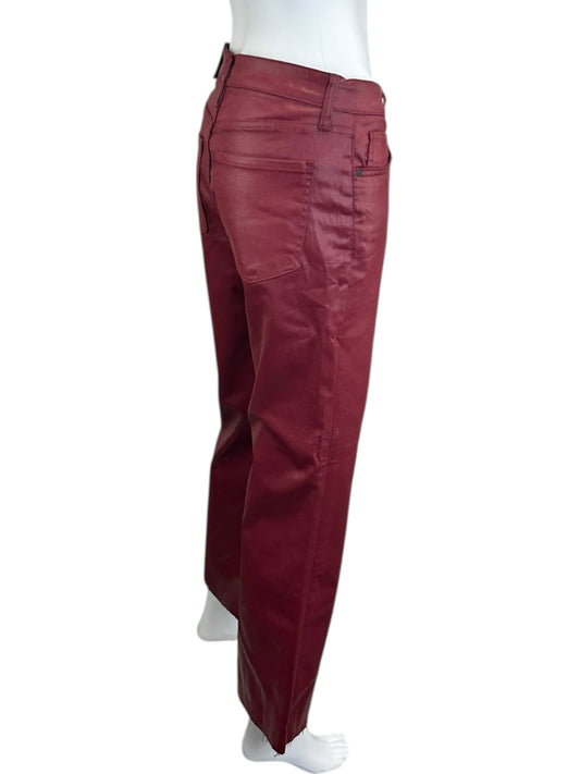KUT from the Kloth NWT Burgundy Coated Kelsey Crop Boot Jeans Size 6
