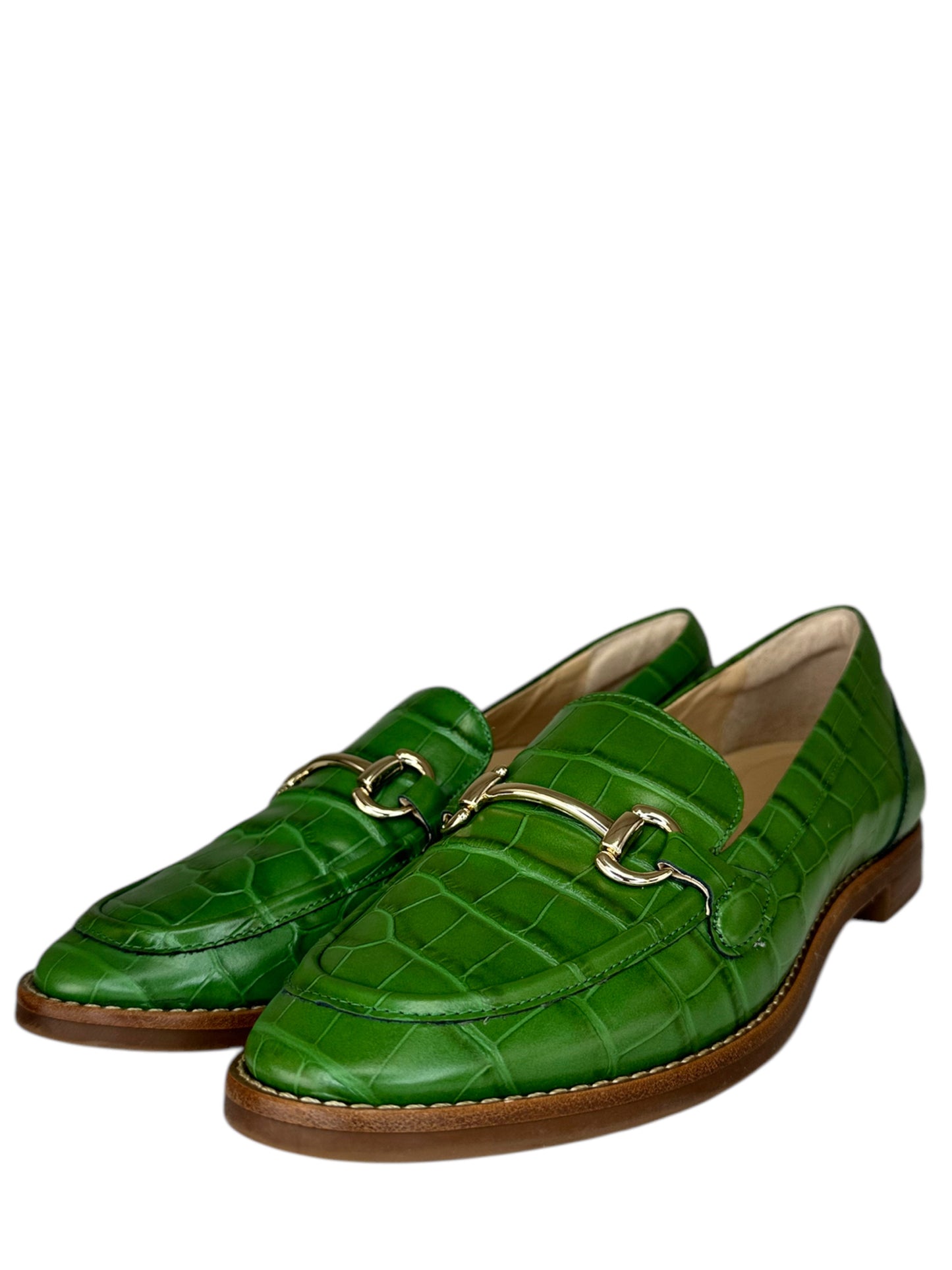 ANTONIO MELANI Green Croc Loafer Size 8.5