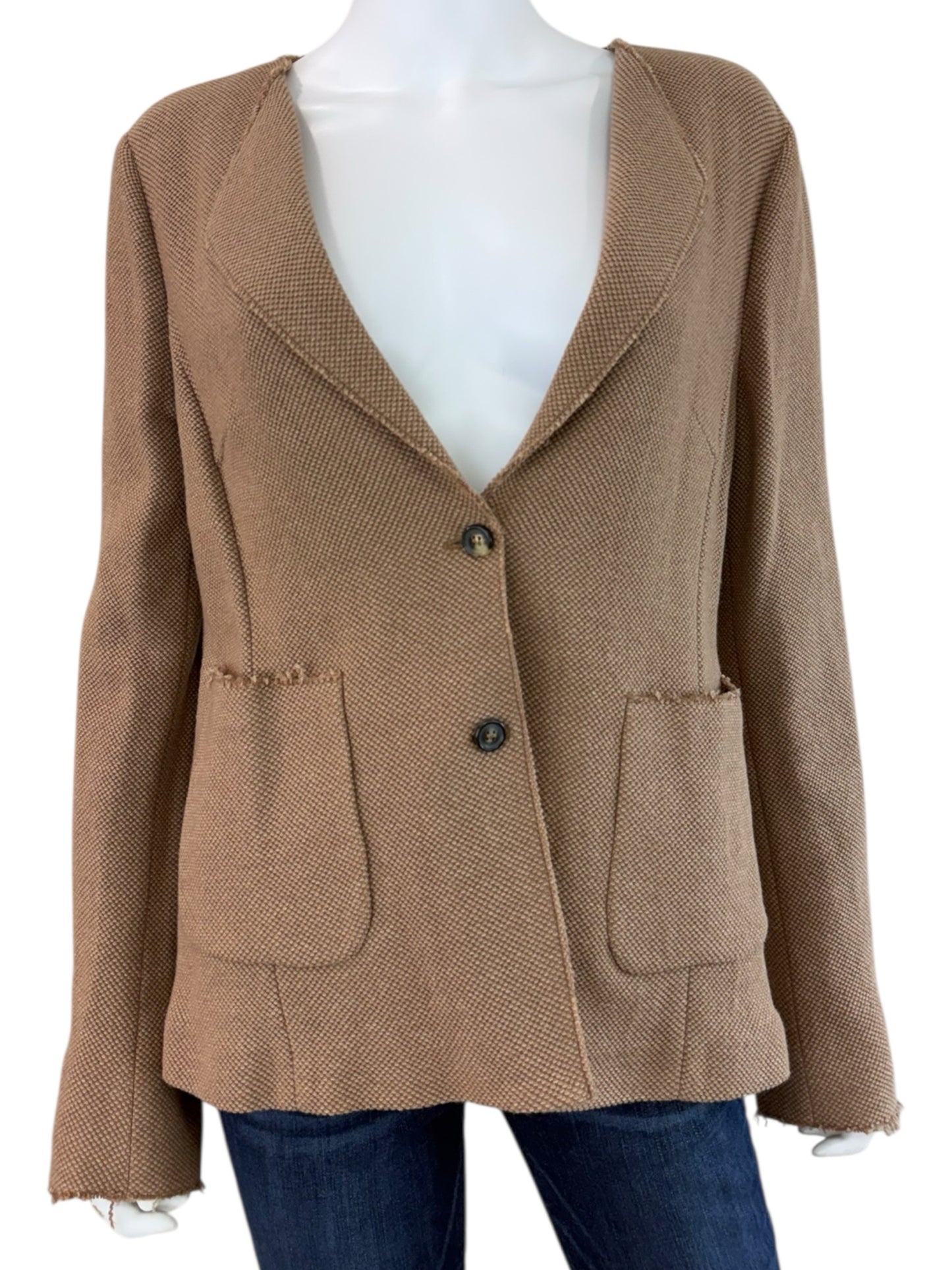 Piazza Sempione Brown Wool Blend Jacket Size 4