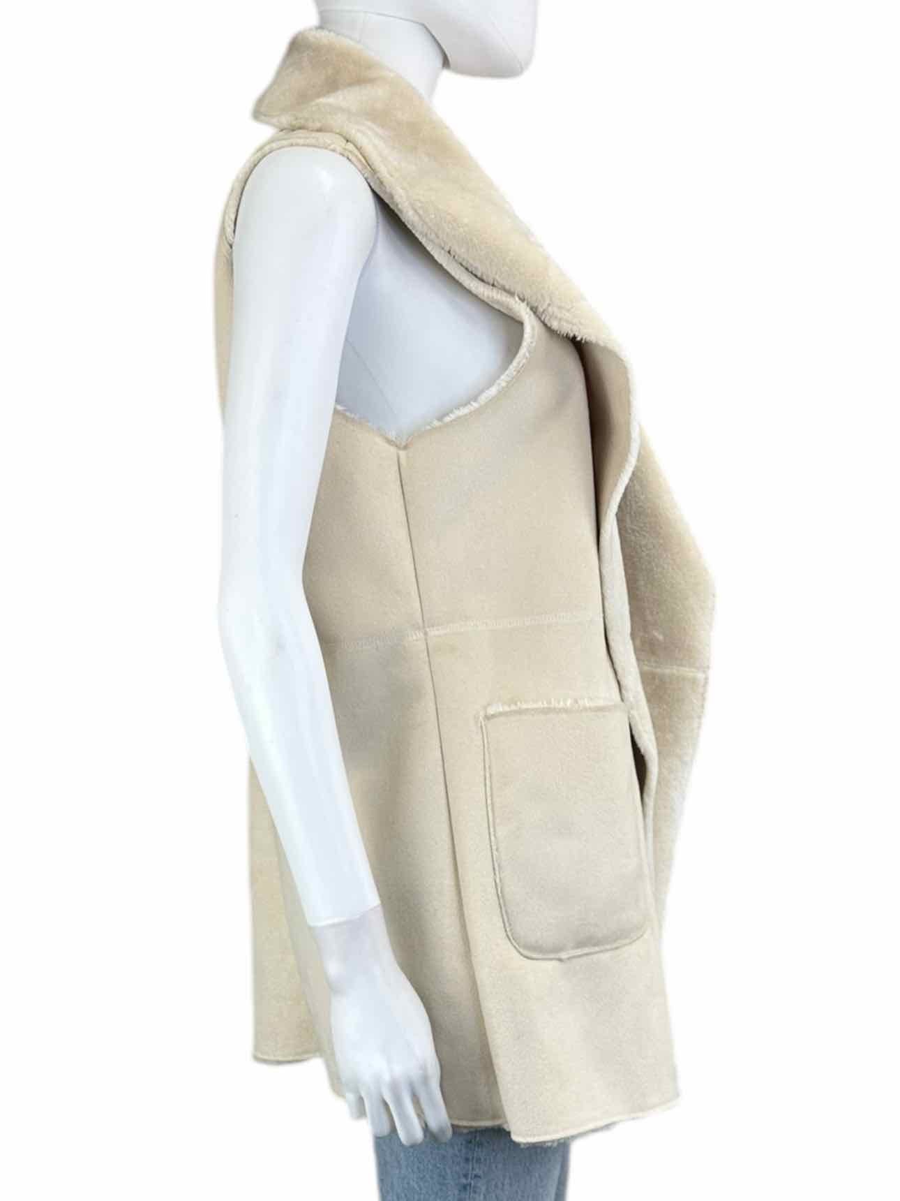 DOLCE CABO Cream Vegan Suede Vest Size L