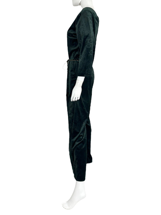 Soft Surroundings Green Velvet Jumpsuit Size XS