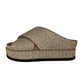 ROAM Cross Stack Raffia Platform Sandal Size 10