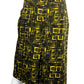 MILLY Black and Yellow Patterned Midi Skirt NWT Size 6