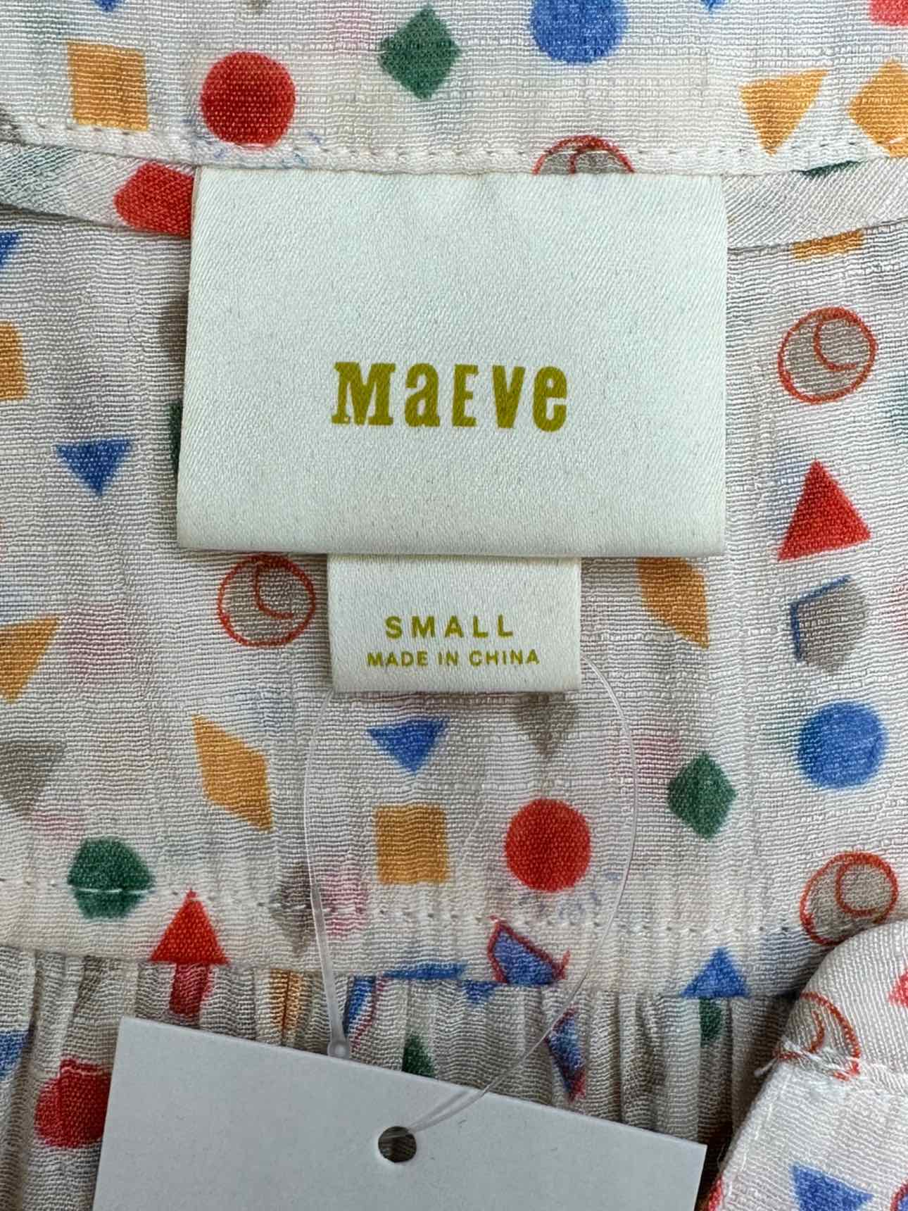 maeve Geometric Print Mini Dress Size S