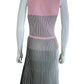 MILLY Striped Knit Midi Dress Size S