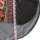 Johnny Was Gray Velvet Floral Embroidered Blouse Size S