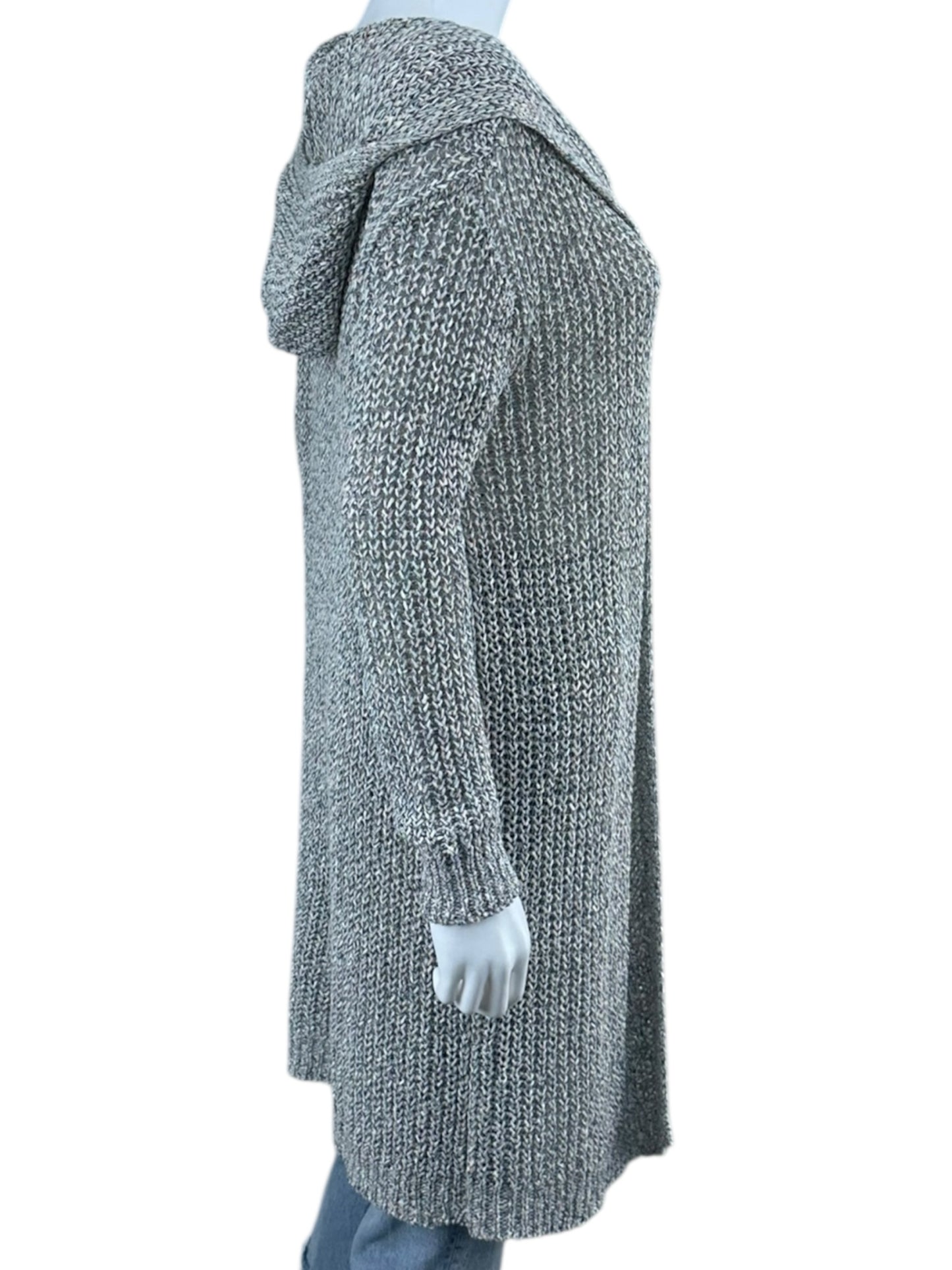 one grey day Gray Cotton Blend Duster Cardigan Size S