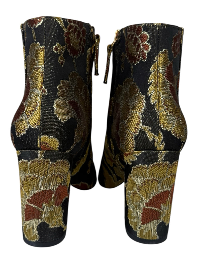 Aquazzura NWT Brookly Oriental Rose Brocade Booties Size 38