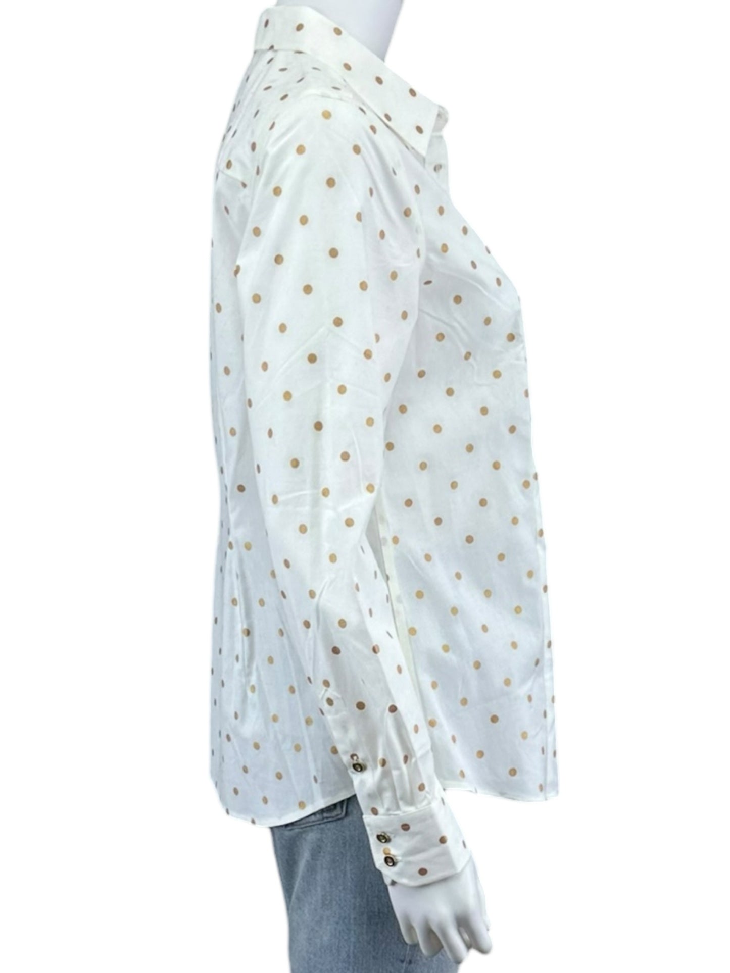 Talbots NWT Polka Dot No Iron Button-Down Shirt Size 8