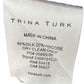 TRINA TURK Navy Floral Silk Print Blouse Size L