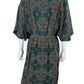 NIEVES LAVI Green 100% Silk Mini Dress Size 8