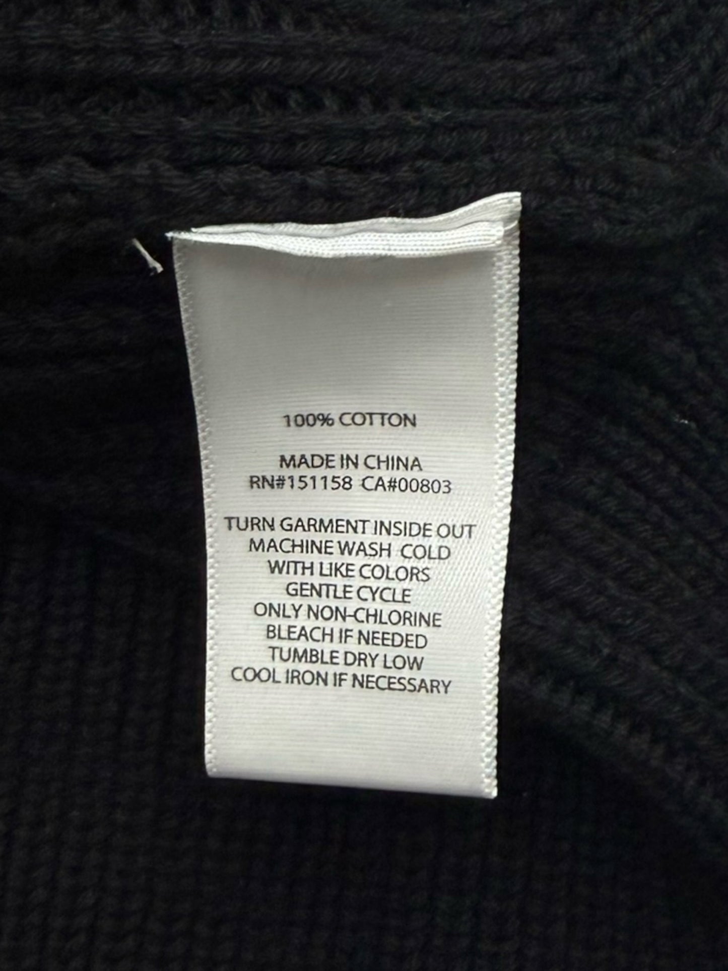 525 Black 100% Cotton Sweater Tank Size M