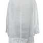 TRINA TURK White 100% Linen Blouse Size L