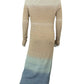 Ann Taylor Striped Ombre Sweater Dress Size S