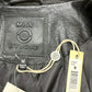 MAX STUDIO NWT Black Vegan Leather Moto Jacket Size M
