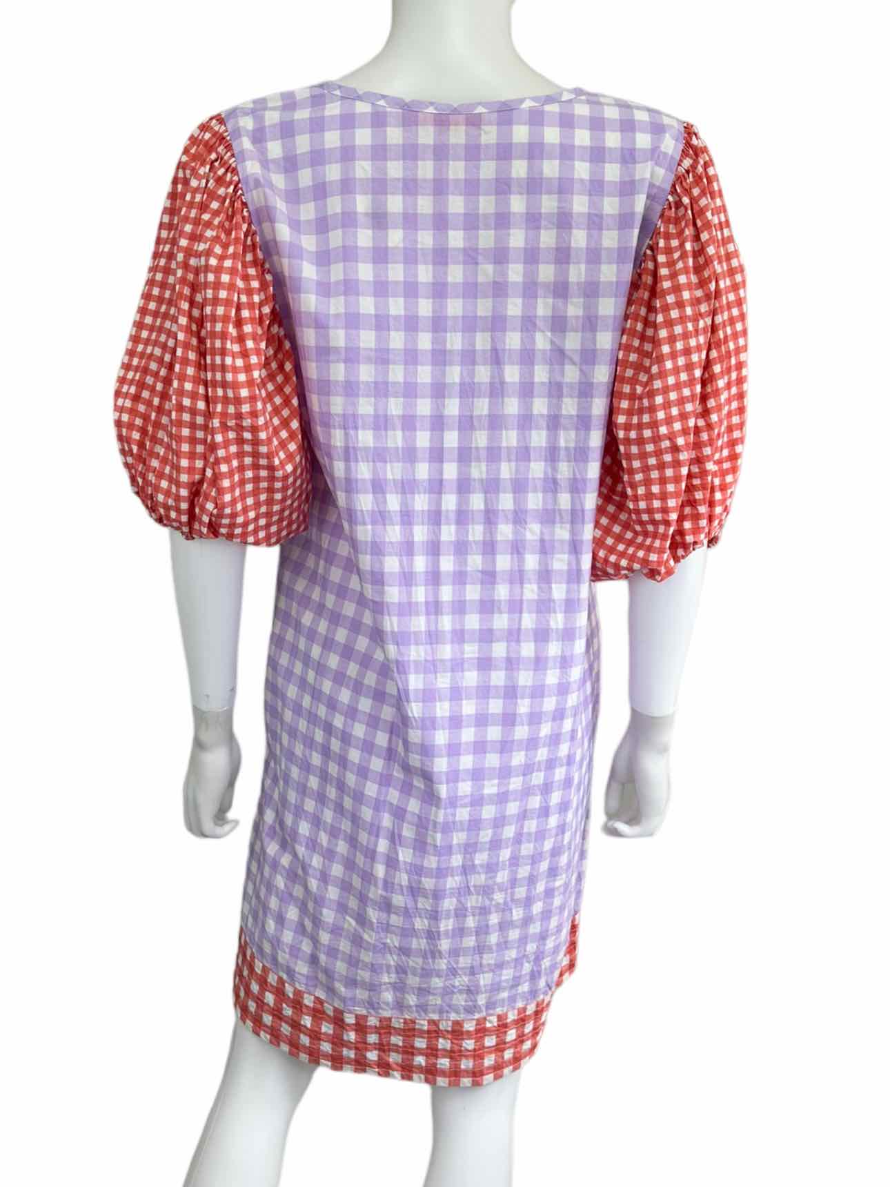 OLIPHANT Gingham Print Casual Dress Size L