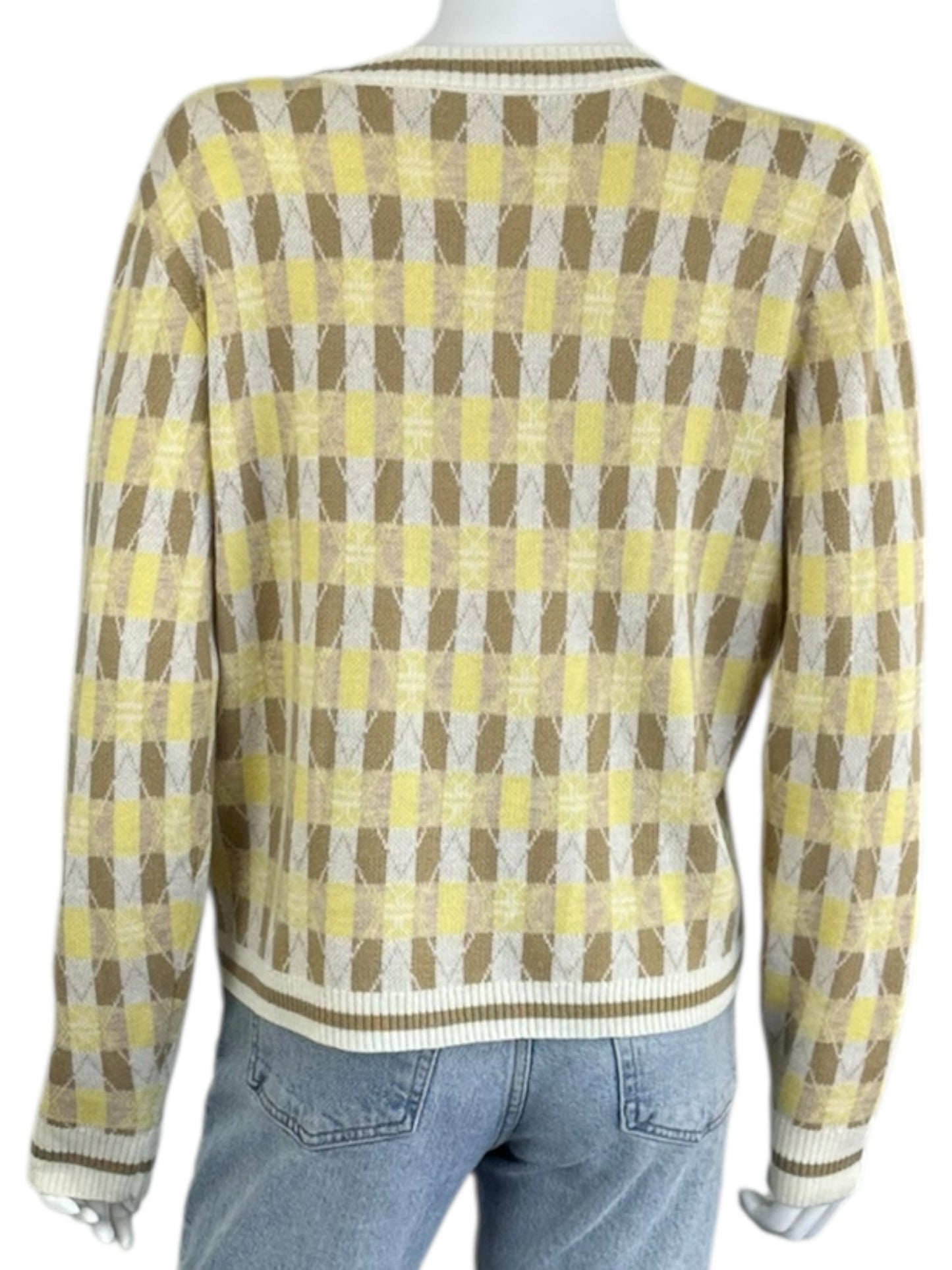 heartloom NWT Argyle Sweater Cardigan Size L