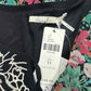 floreat NWT Black Floral Print Embroidered Dress Size XS