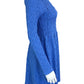 NWT Saltwater Luxe Blue Adrianna Long Sleeve Dress Size M