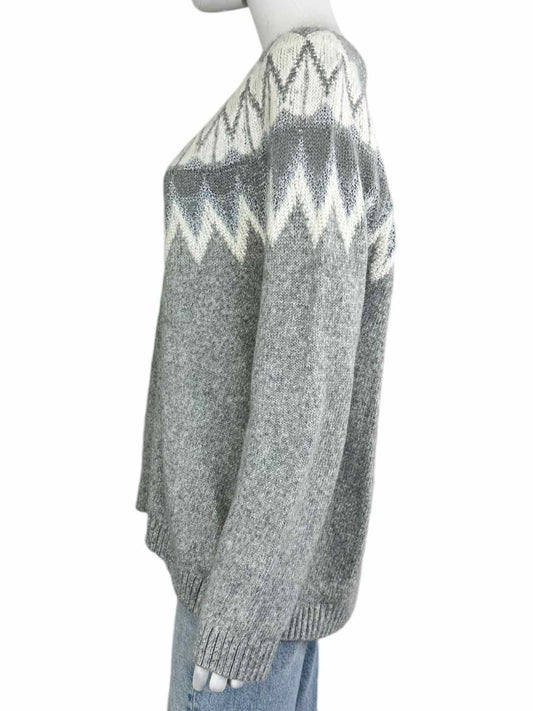 chicos Gray Nordic Sweater Size L