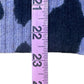 SKULL CASHMERE 100% Purple Leopard Print Story Size S