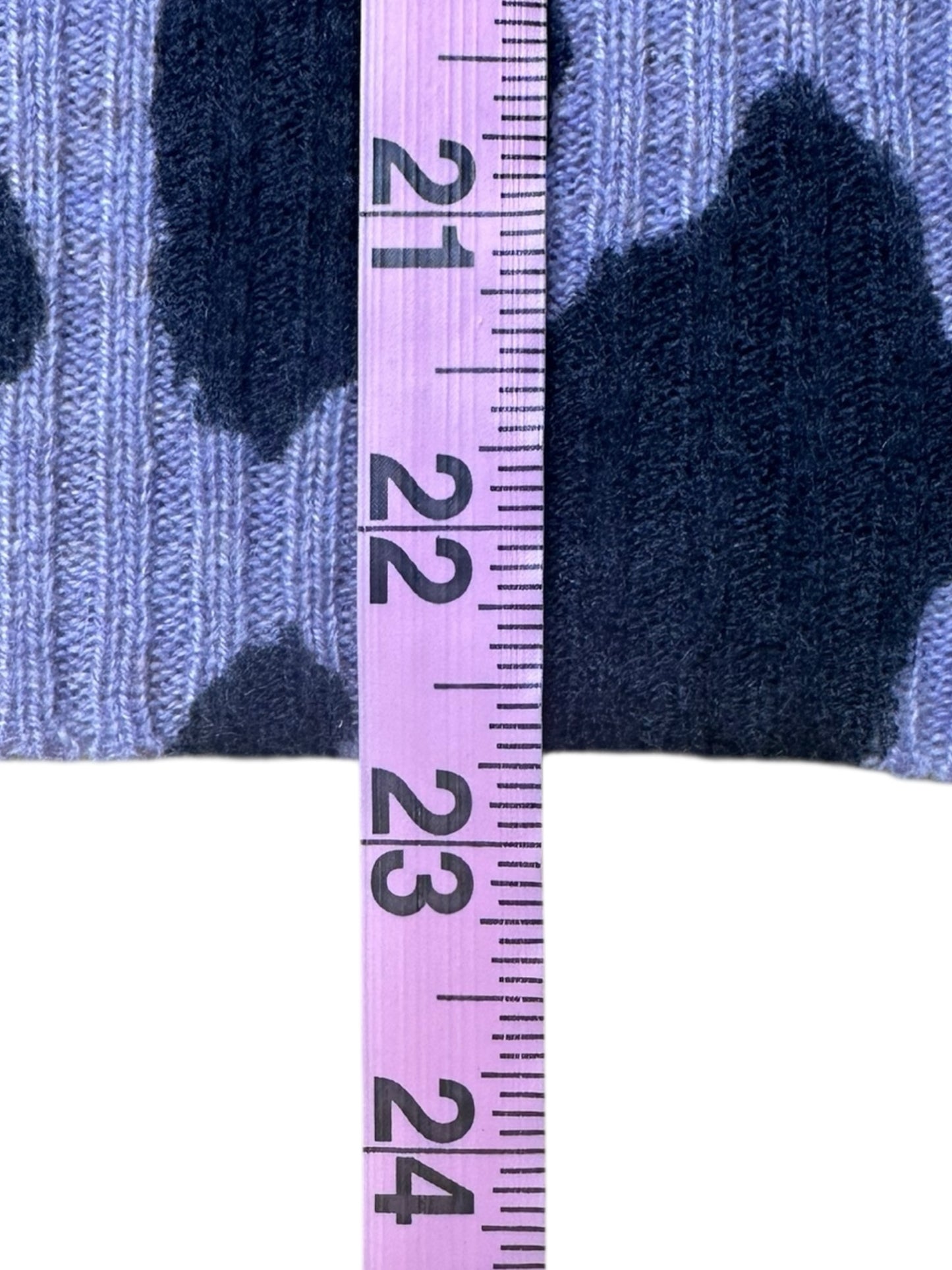 SKULL CASHMERE 100% Purple Leopard Print Story Size S
