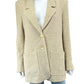 Iris Setlakwe Tan Linen Knit Blazer Size 12