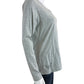 Johnny Was Gray 100% Cotton Long Sleeve Tee Size S