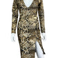 karlie Gold Sequin Midi Dress Size S