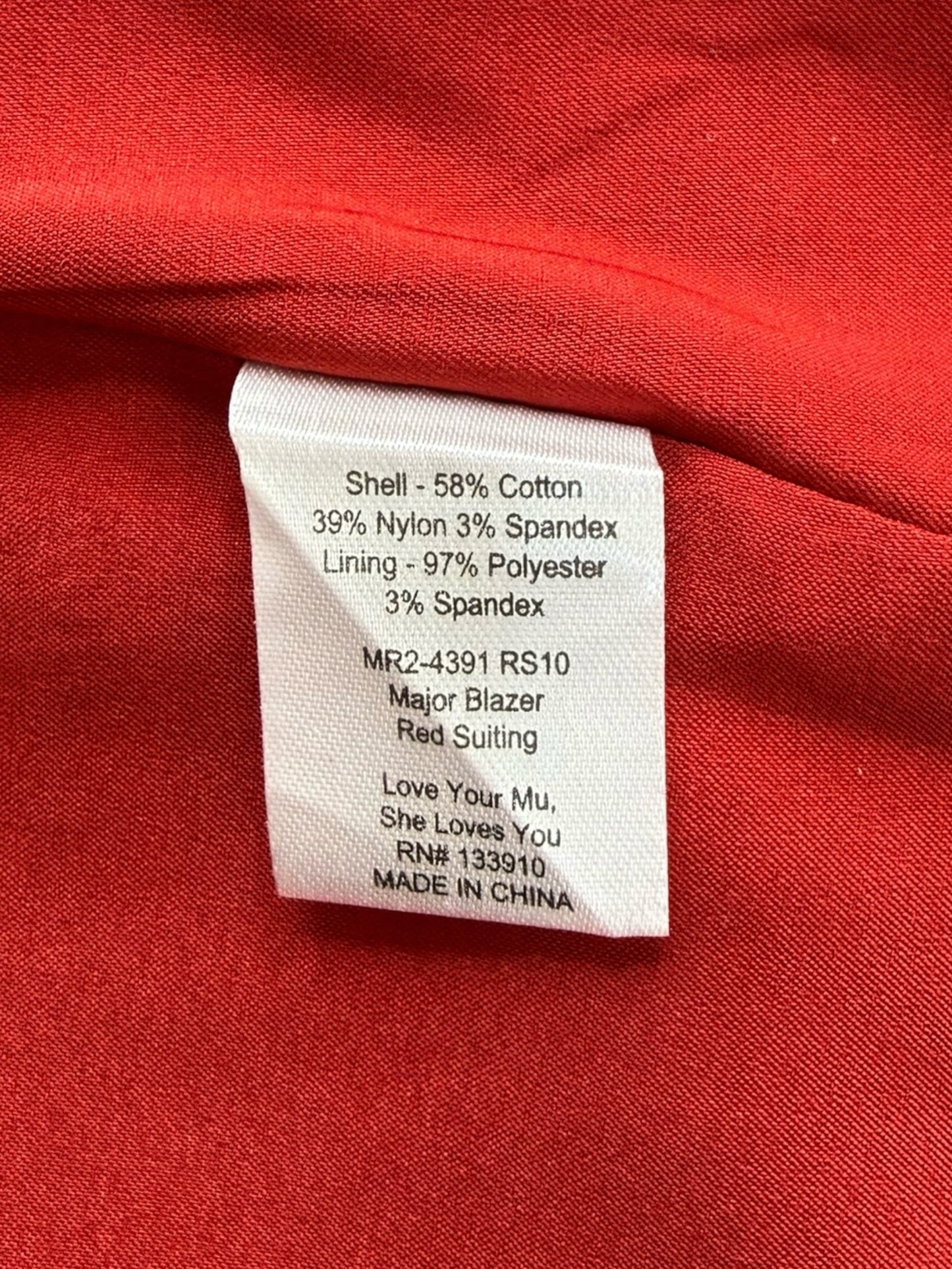 SHOW ME YOUR MUMU NWT Red Major Blazer Size XS