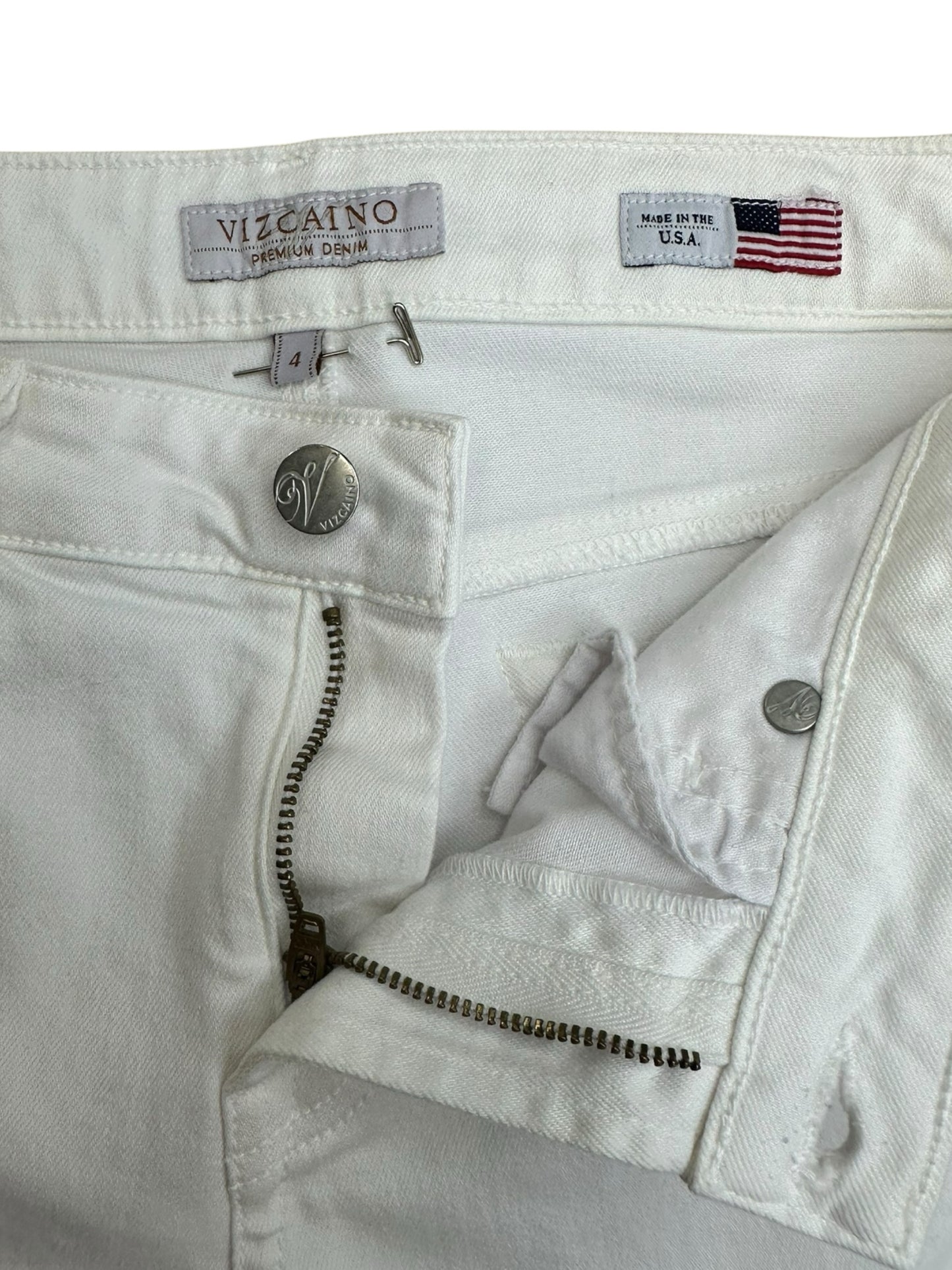 VIZCAINO White Skinny Jeans Size 4