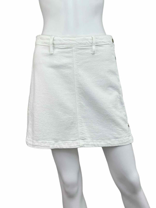 FRAME White Denim Mini Skirt Size 27