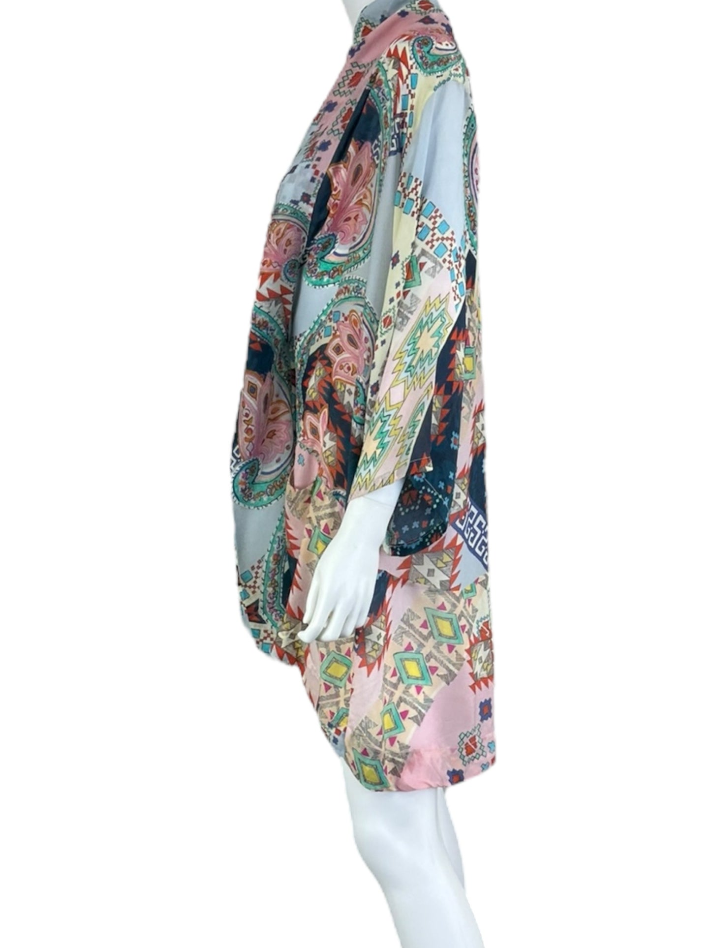 Johnny Was Multi colored Paisley Print Kimono/Wrap Size S