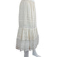 Spell Cream Organic Cotton Teodora Lace Midi Skirt Size S