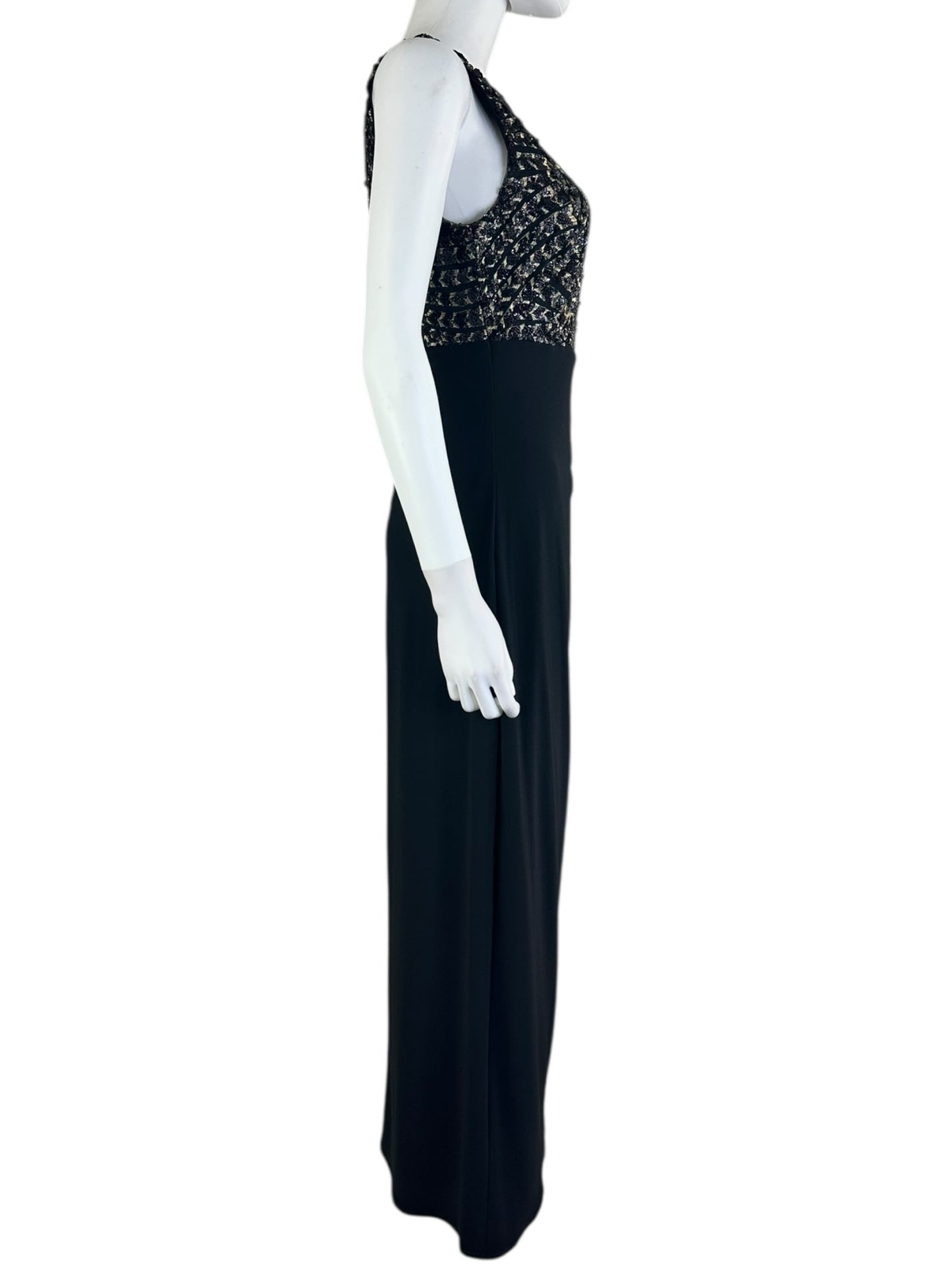 LAUREN Ralph Lauren Black Maxi Cocktail Dress Size 10