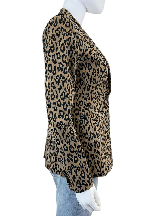 BANANA REPUBLIC Brown Leopard Print Blazer Size 4