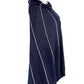 EILEEN FISHER Navy Striped Linen Poncho Size O/S
