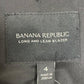 BANANA REPUBLIC Blue Plaid Long and Lean Blazer Size 4