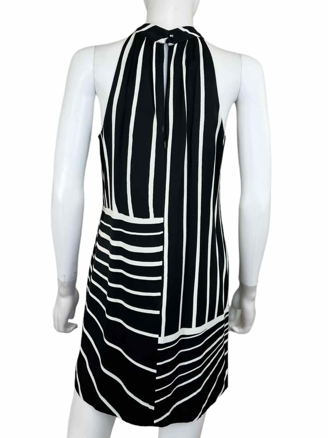 Trina Turk Black and White Halter Dress Size 2