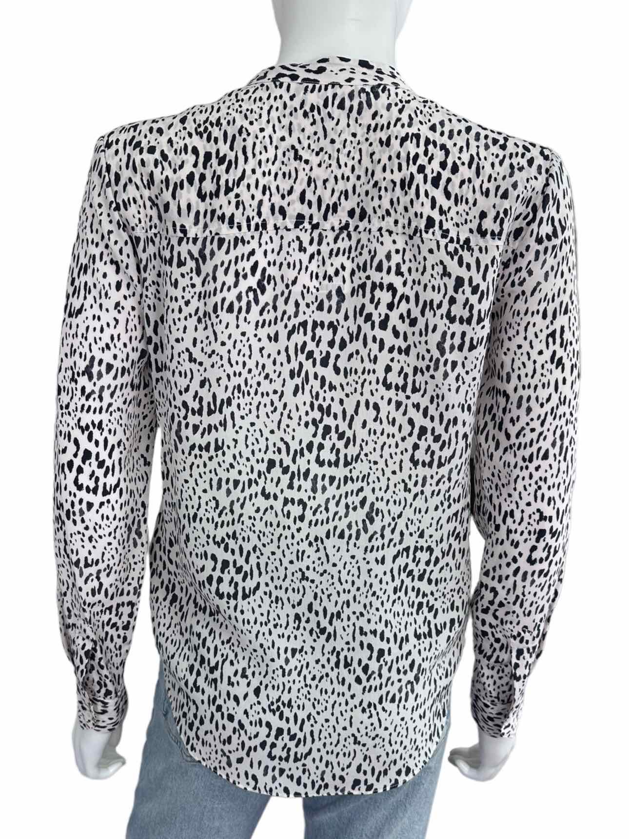 Rebecca Taylor 100% Silk Leopard Print Top Size 0