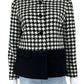 Talbots Black Wool Blend Houndstooth Jacket Size 12