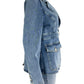 ELIE TAHARI Size 10 BASE Jacket - Denim