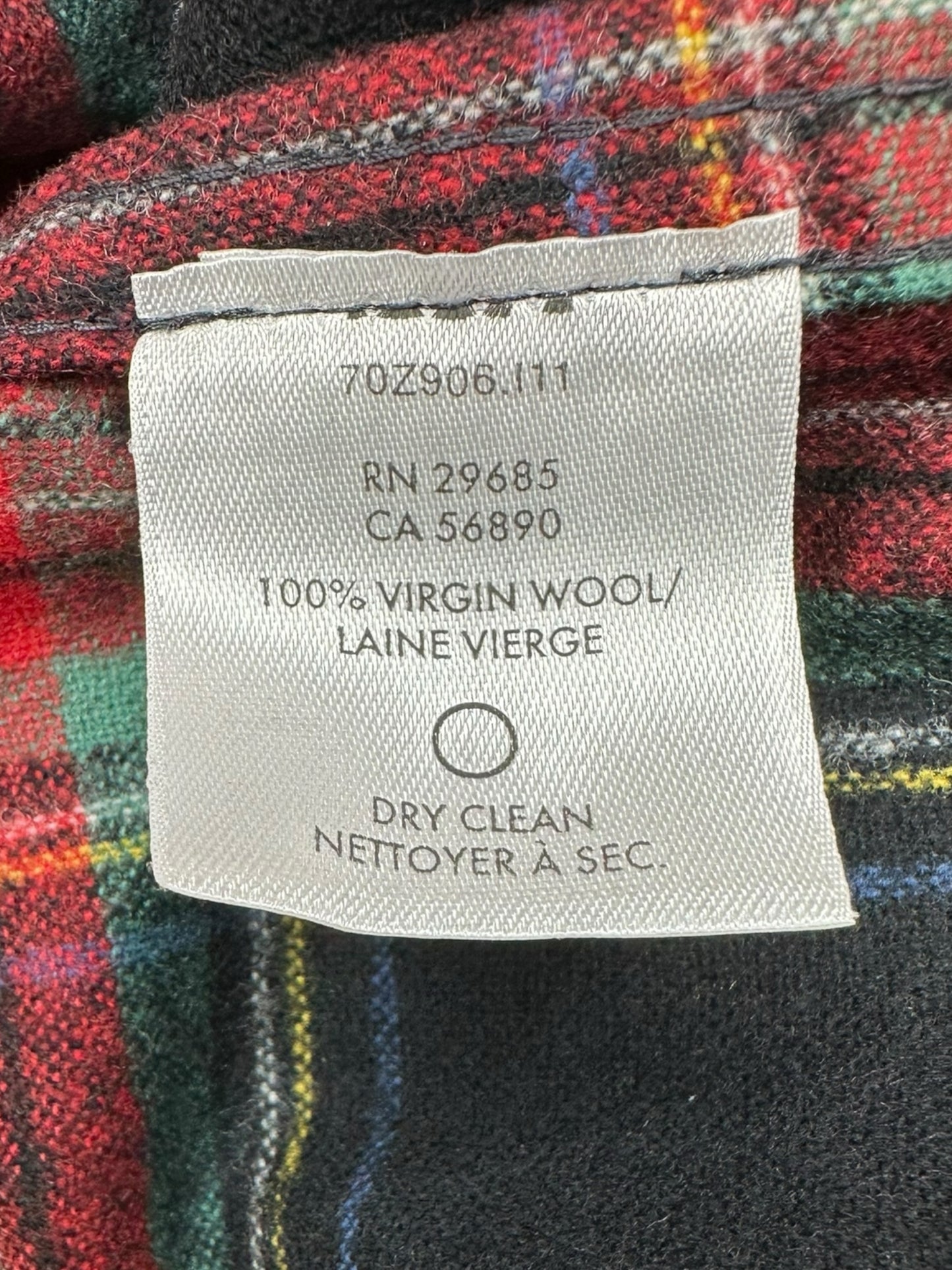 PENDLETON Plaid Flannel Button-Down Shirt Size L