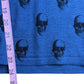 SKULL CASHMERE Blue Linen Skull Sweater Size M
