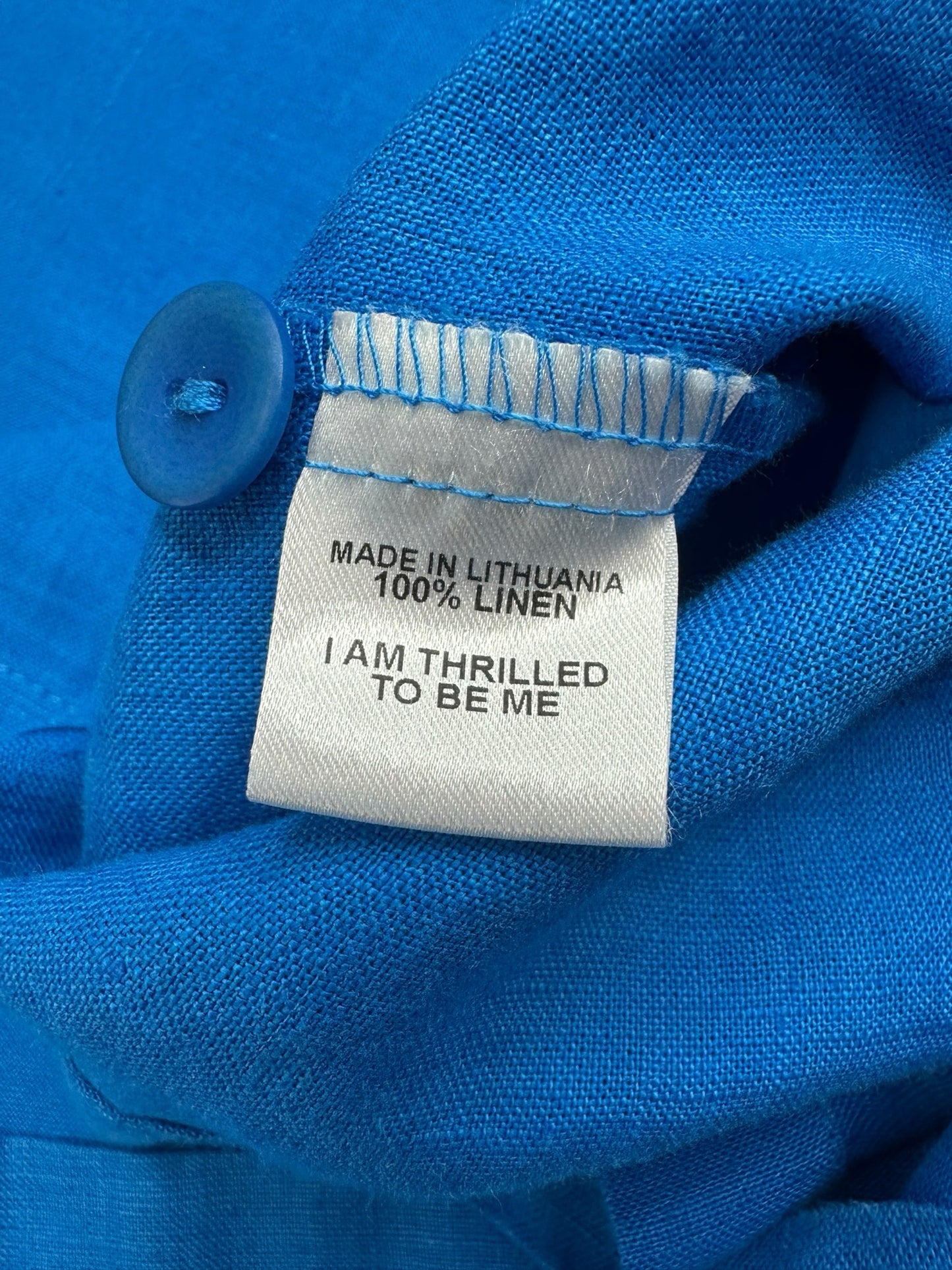 Flax Blue Knit Top Size L