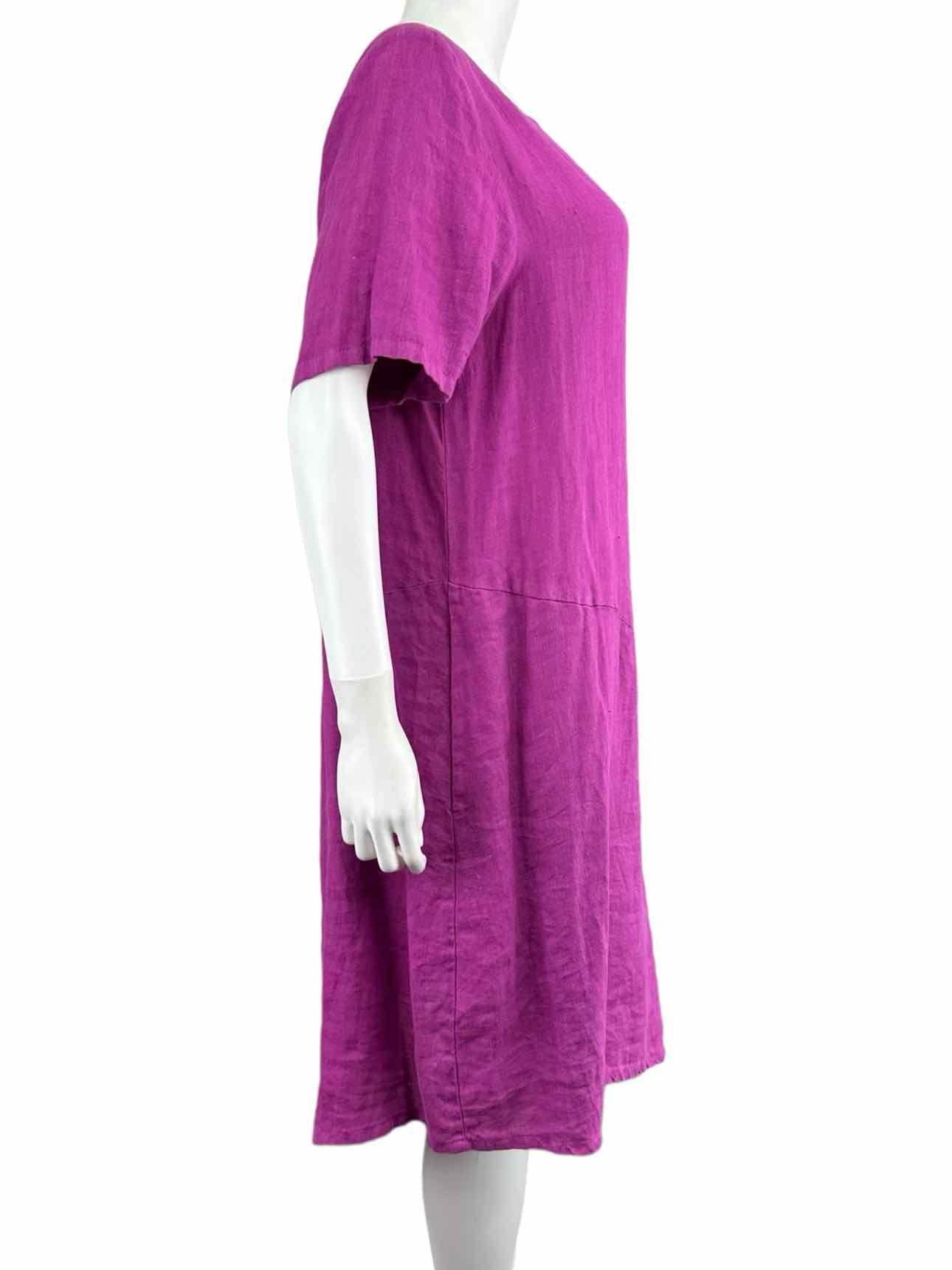 Lisa Bayne Purple 100% Linen Dress Size M