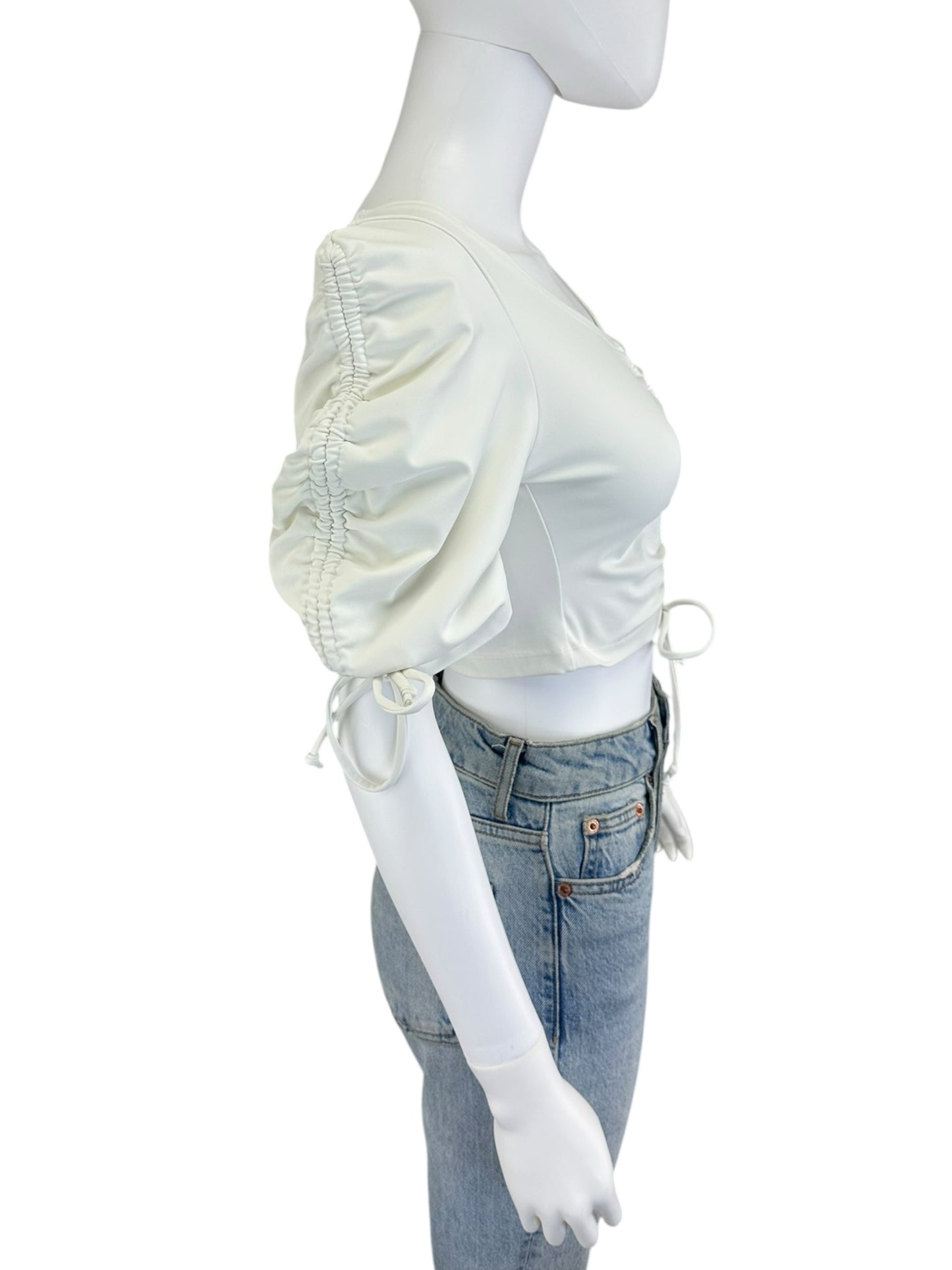 Port De Bras White Athletic Top Size S